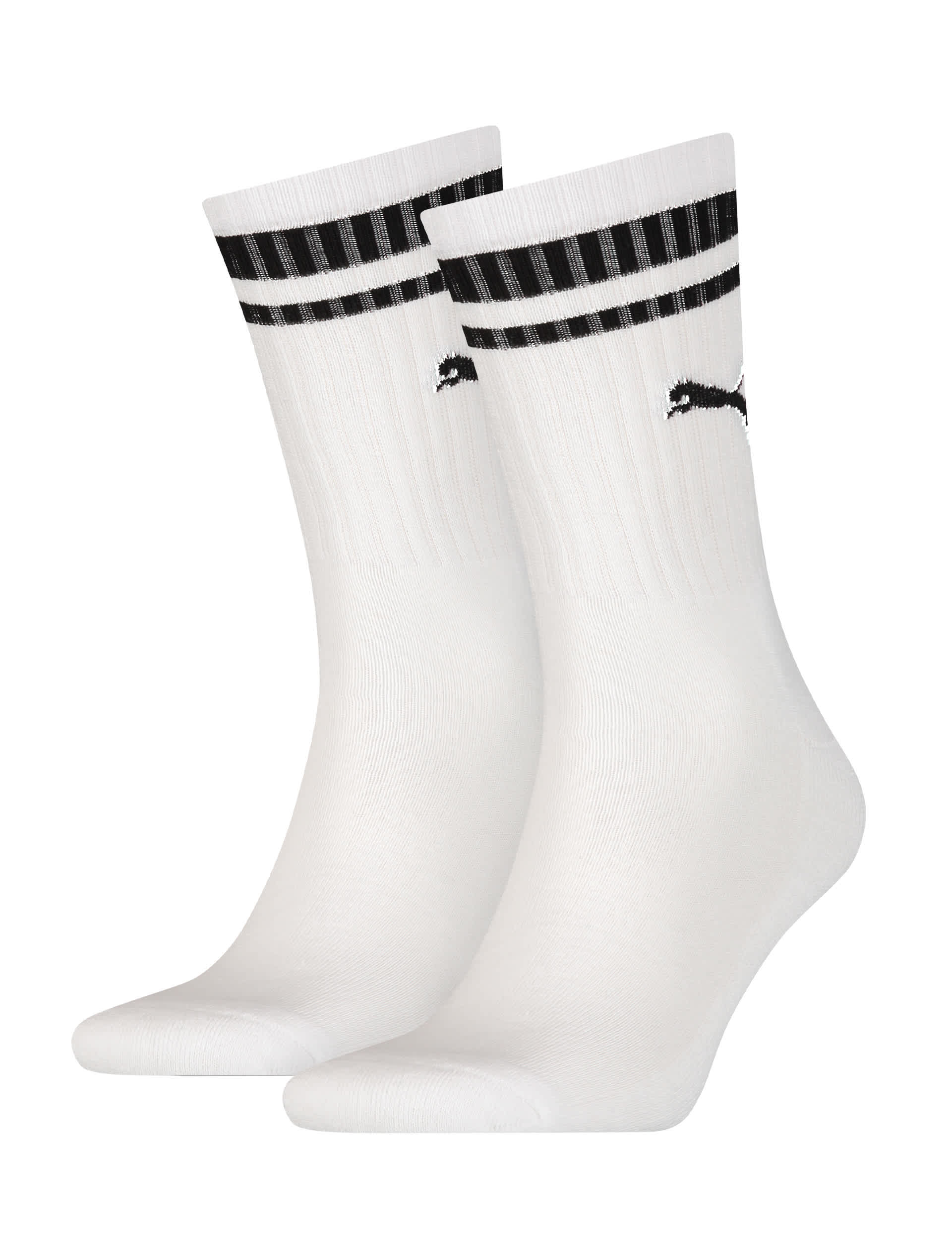 Puma 2 Pack Heritage Crew Cotton Rich Sports Socks
