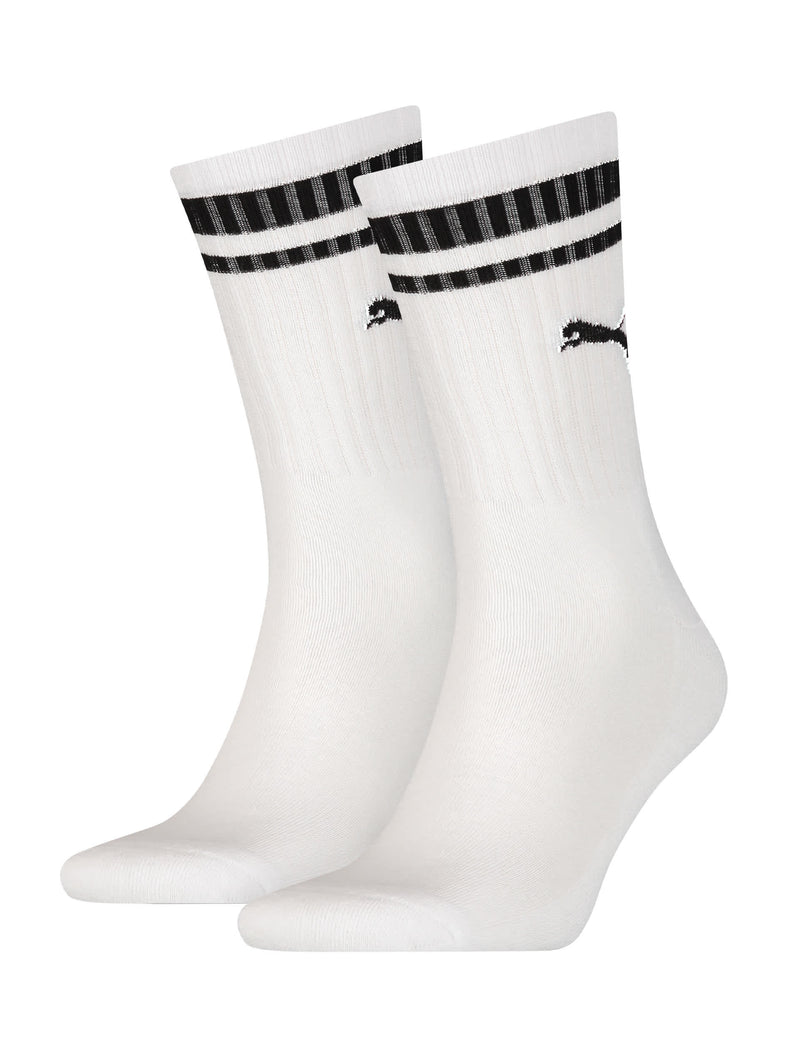 Puma 2 Pack Heritage Crew Cotton Rich Sports Socks