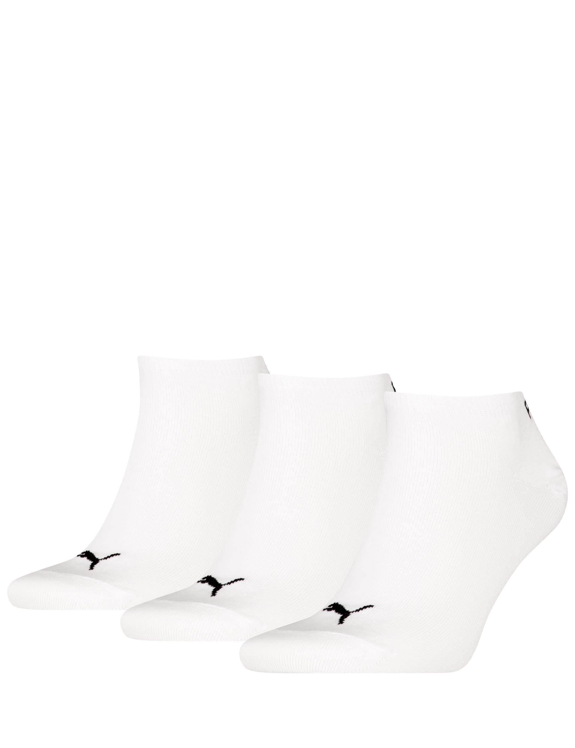 Puma unisex cotton rich trainer socks 3-pack, imported from the UK