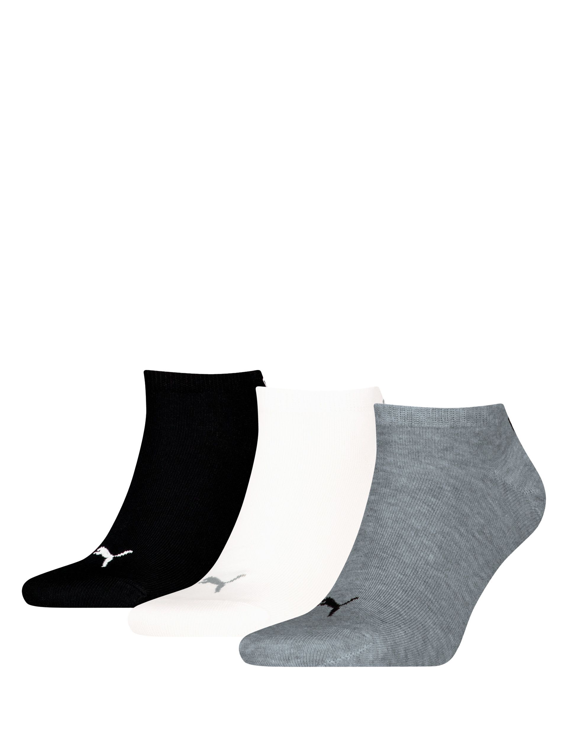 Puma cotton rich trainer socks 3 pack assorted - British product