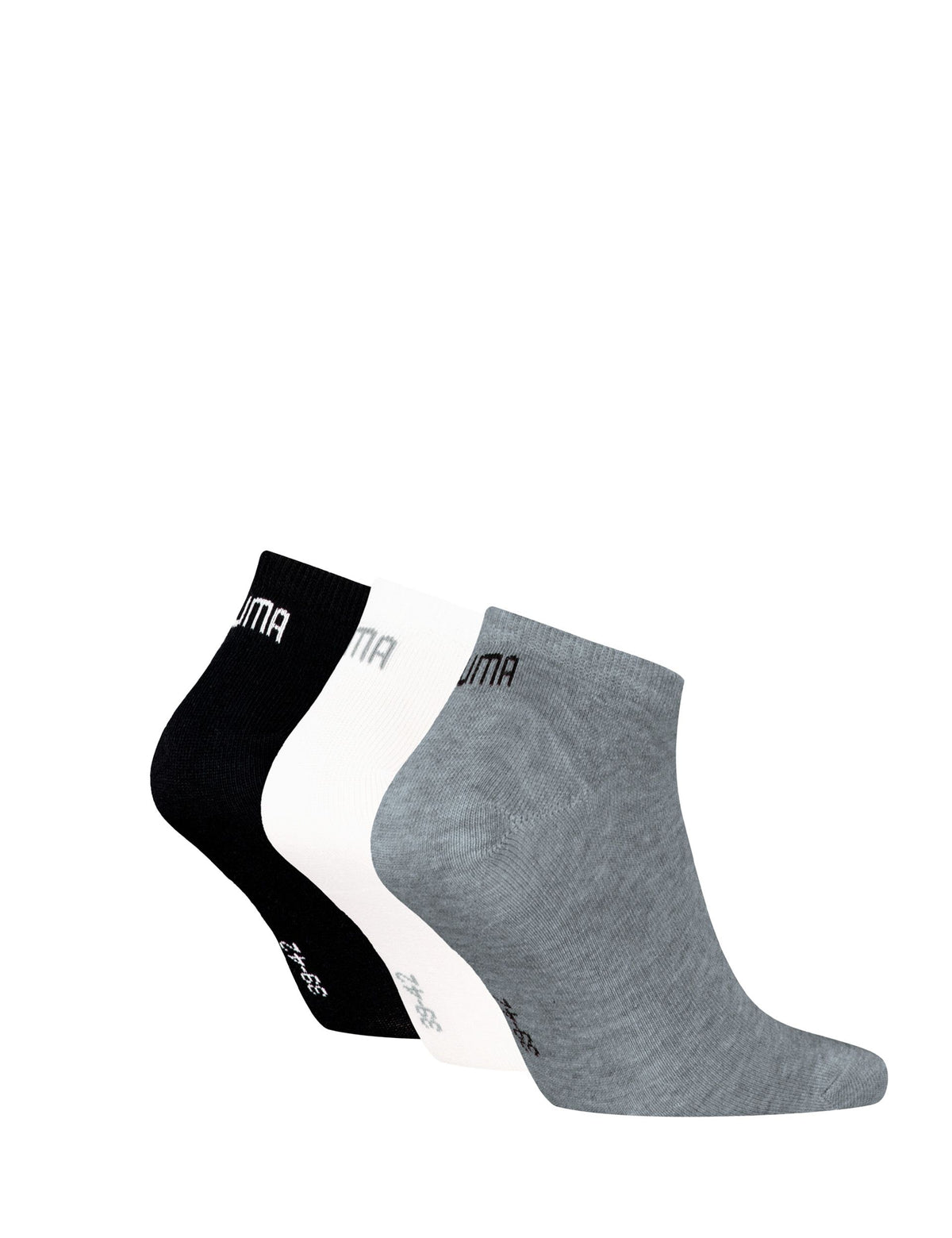 Puma cotton rich trainer socks 3 pack assorted - British product