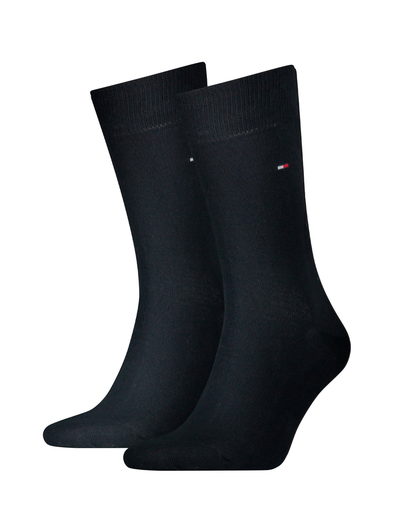 Tommy Hilfiger 2 Pack Embroidered Logo Cotton Rich Socks