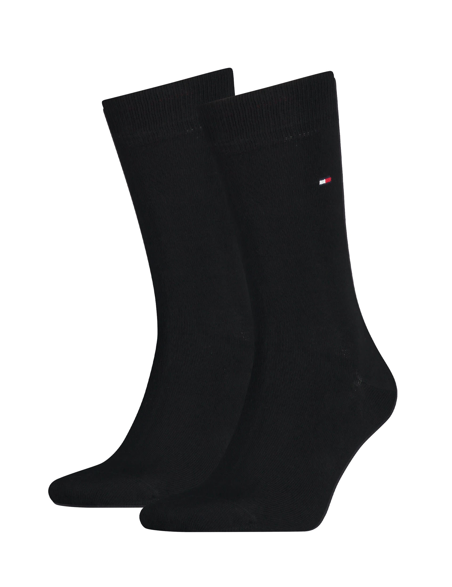 Tommy Hilfiger cotton rich socks 2 pack with embroidered logo - British product