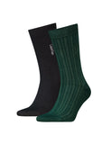 Calvin Klein 2 Pack Cotton Rich Patterned Socks