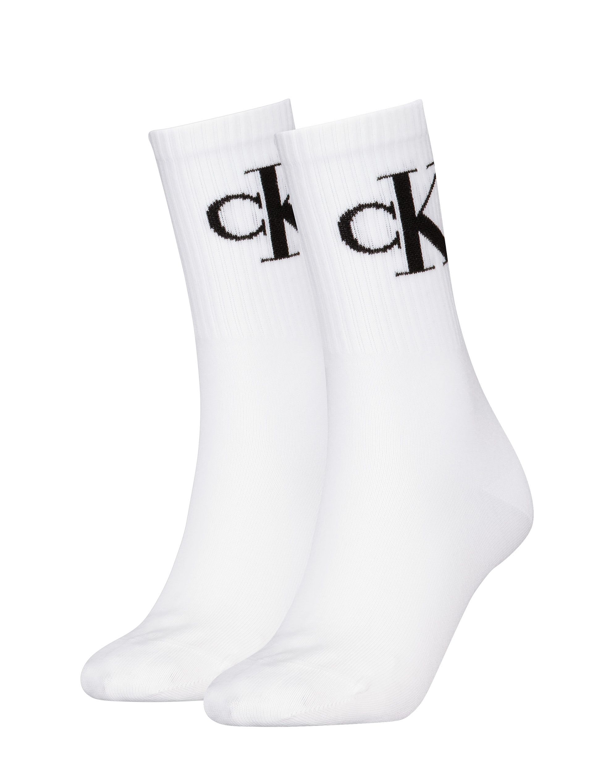 Chaussettes de sport en coton enrichi Calvin Klein, lot de 2 - Produit britannique