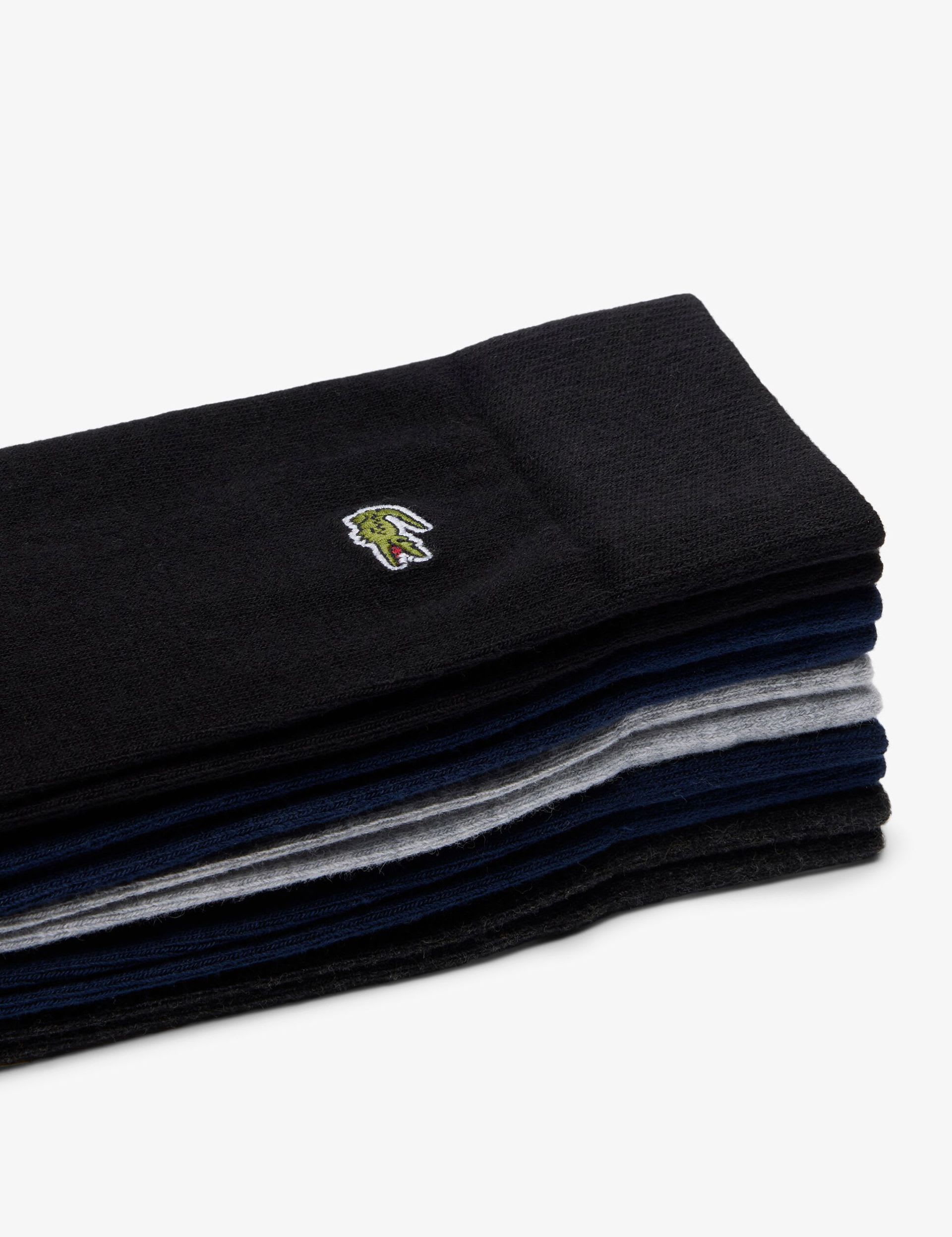 Lacoste cotton rich trainer socks 5 pack, UK version