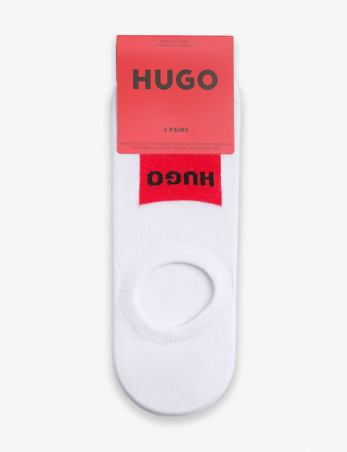 HUGO Lot de 3 chaussettes de sport en coton de marque