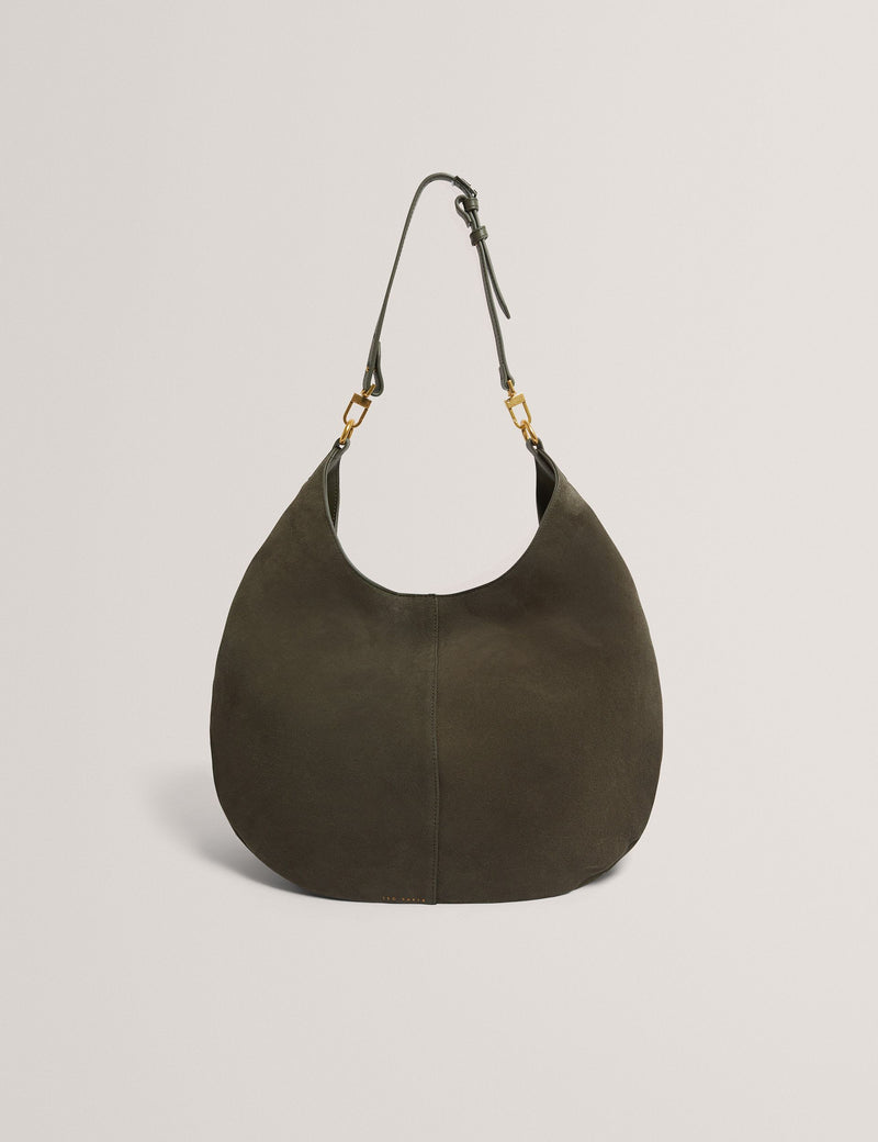 Ted Baker leather slouch shoulder bag with magnetic closure (British brand)