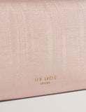 Fabric Moire Chain Strap Baguette Clutch Bag