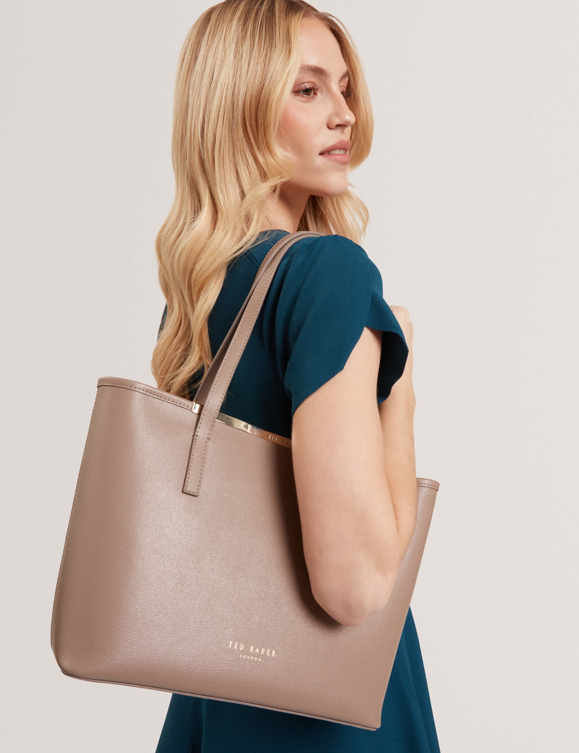 Ted Baker leather shoulder shopper bag (British brand)