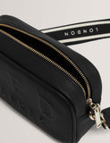 Ted Baker camera bag with gold-tone zip and detachable strap (British brand)