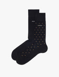 BOSS 2 Pack Spot Socks, one plain and one spot design, UK version