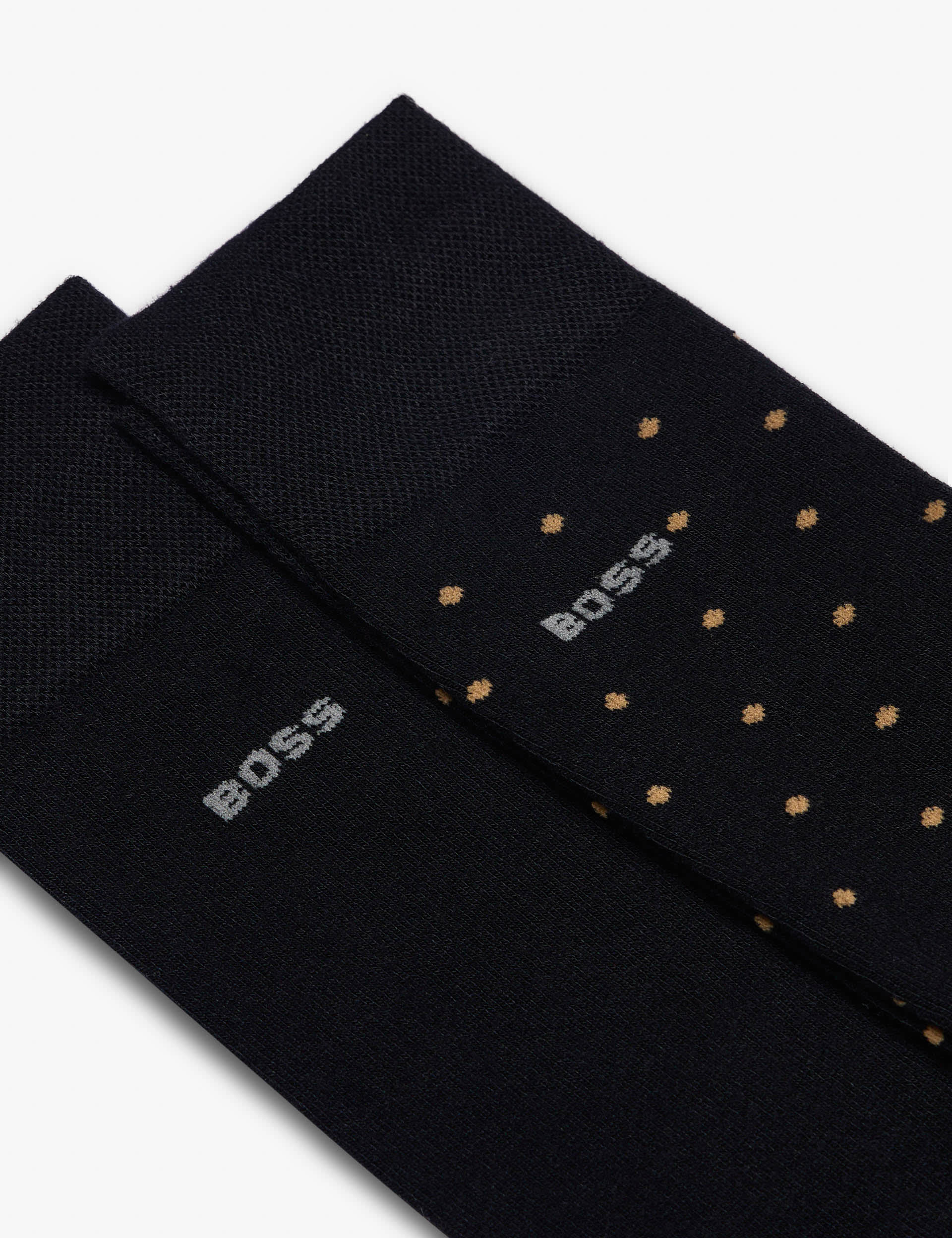 BOSS 2 Pack Spot Socks, one plain and one spot design, UK version