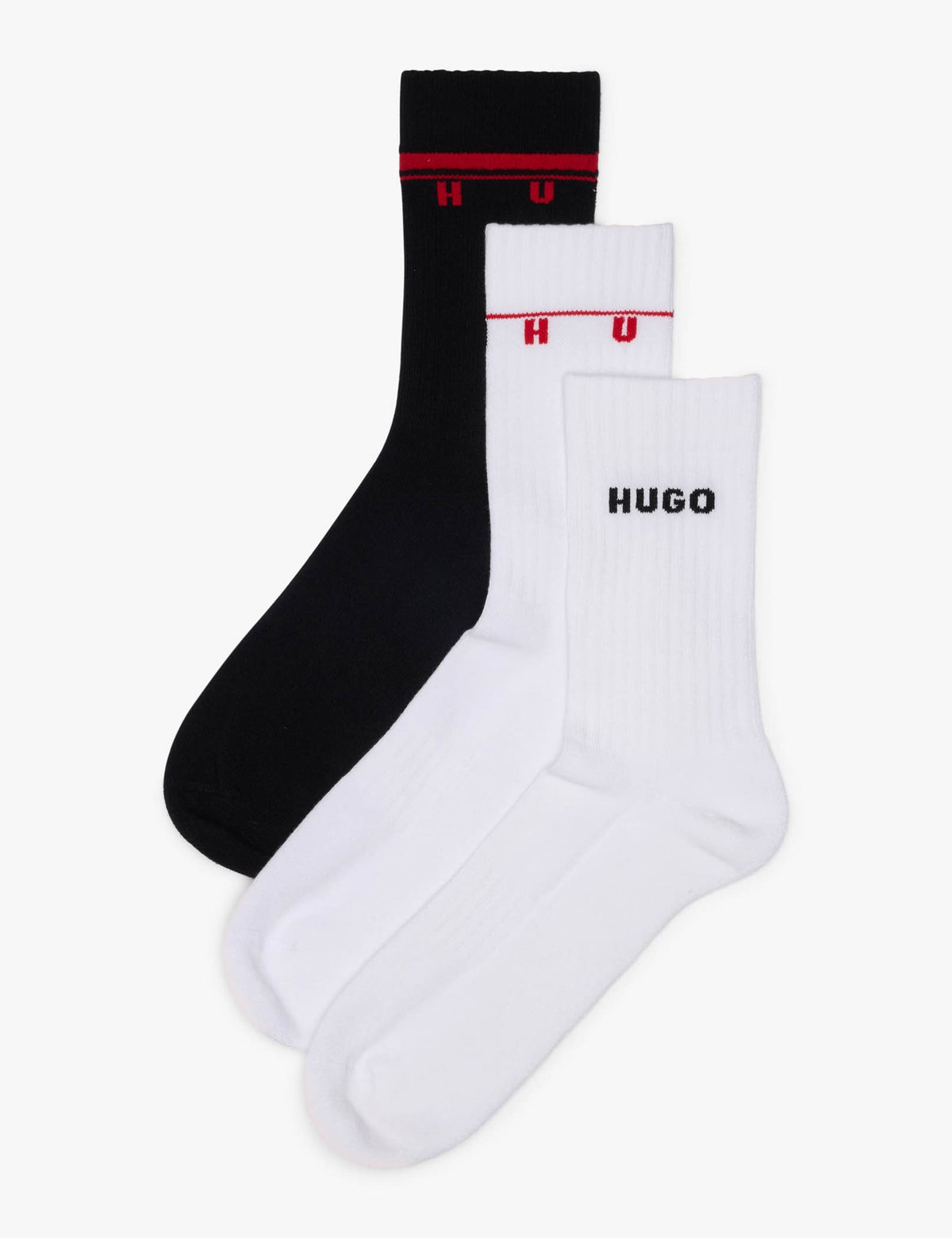 Hugo cotton blend ribbed socks 3-pack - British product
