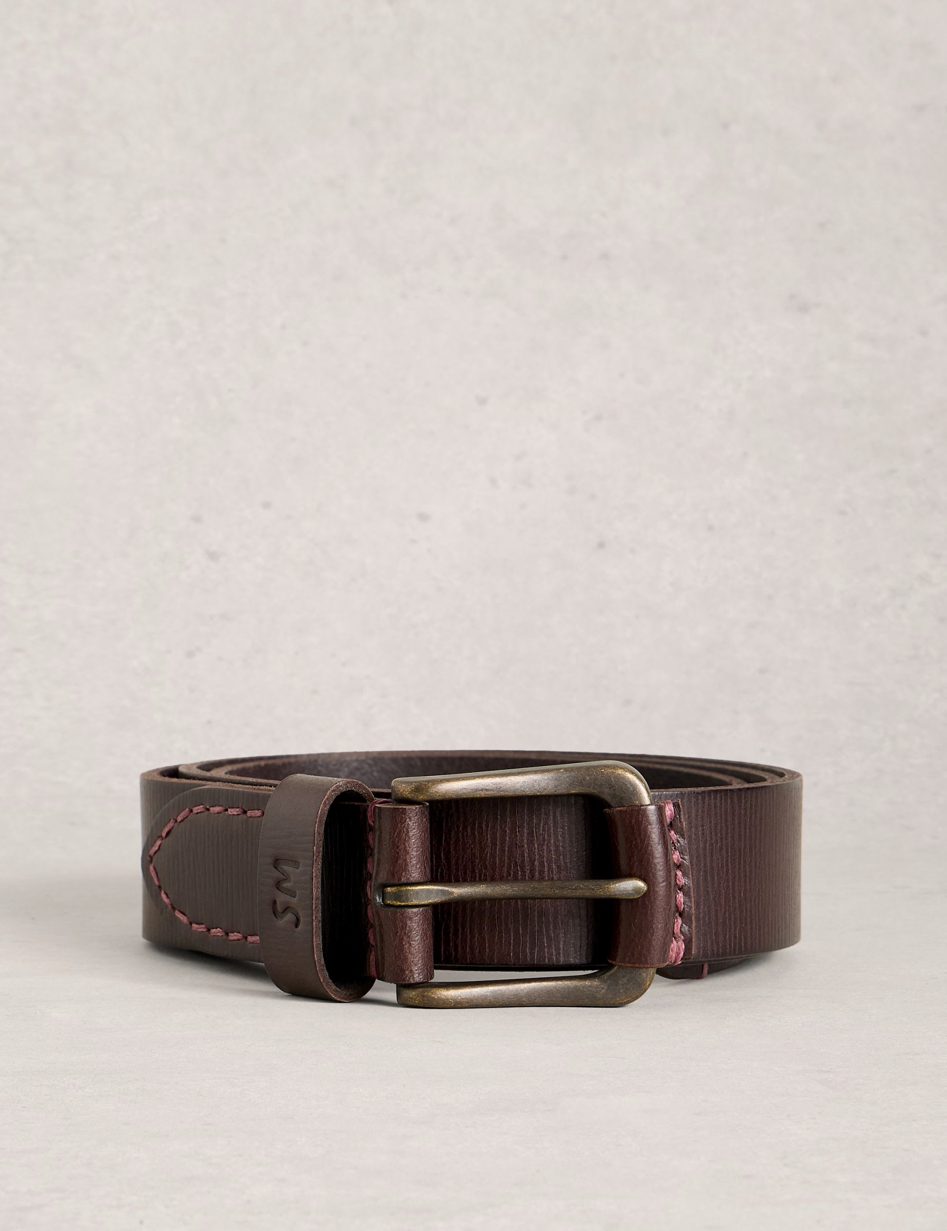 White Stuff leather belt with square buckle, imported from the UK