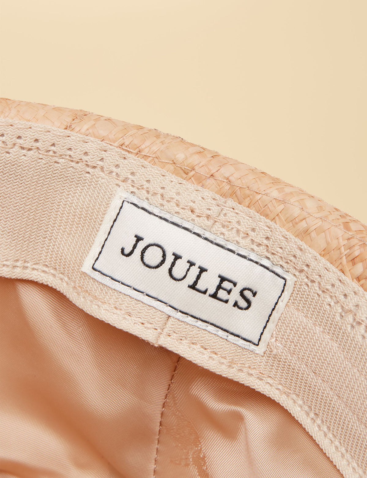 Joules straw trilby raffia hat with woven texture - British product