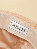 Joules straw trilby raffia hat with woven texture - British product