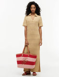 Tommy Hilfiger pure cotton striped tote bag, imported from the UK