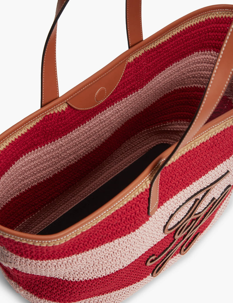 Tommy Hilfiger pure cotton striped tote bag, imported from the UK