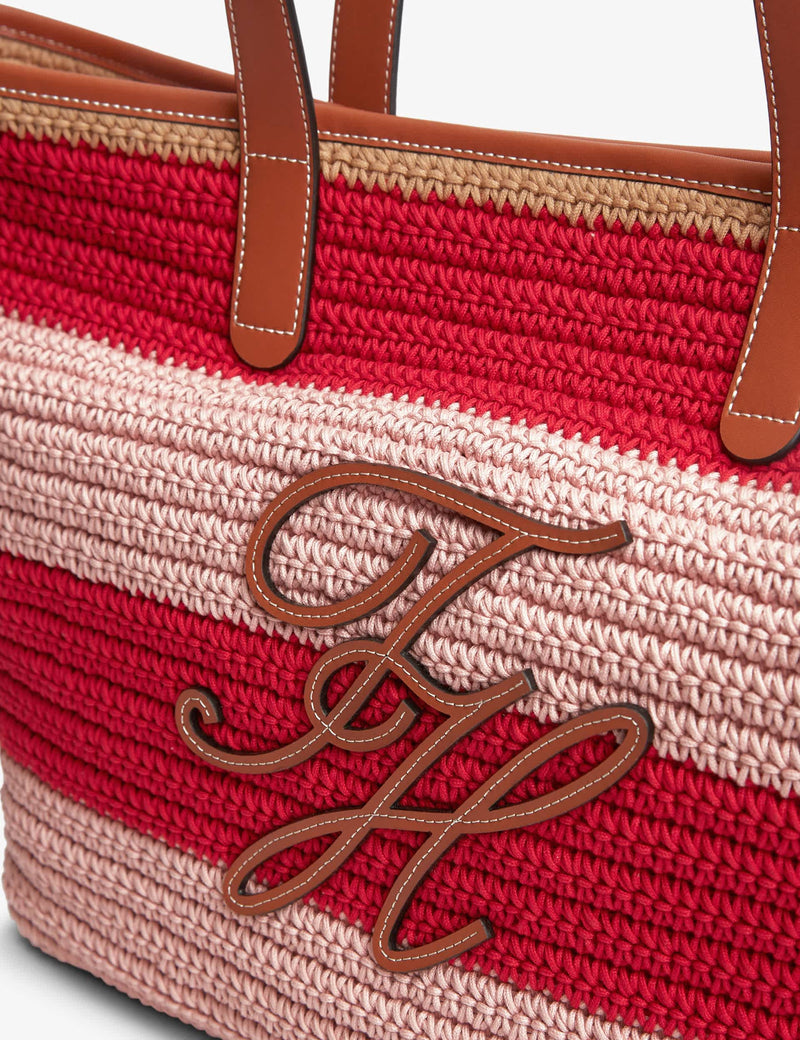 Tommy Hilfiger pure cotton striped tote bag, imported from the UK