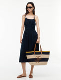 Tommy Hilfiger pure cotton striped tote bag, imported from the UK