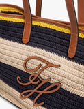 Tommy Hilfiger pure cotton striped tote bag, imported from the UK