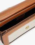 Tommy Hilfiger Script Canvas cross body bag with leather trim, UK version