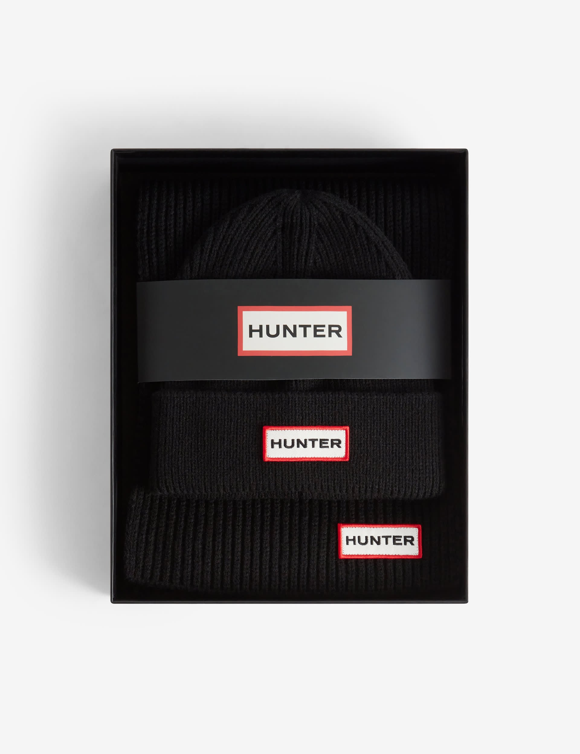 Hunter Jura beanie hat and scarf gift set, imported from the UK