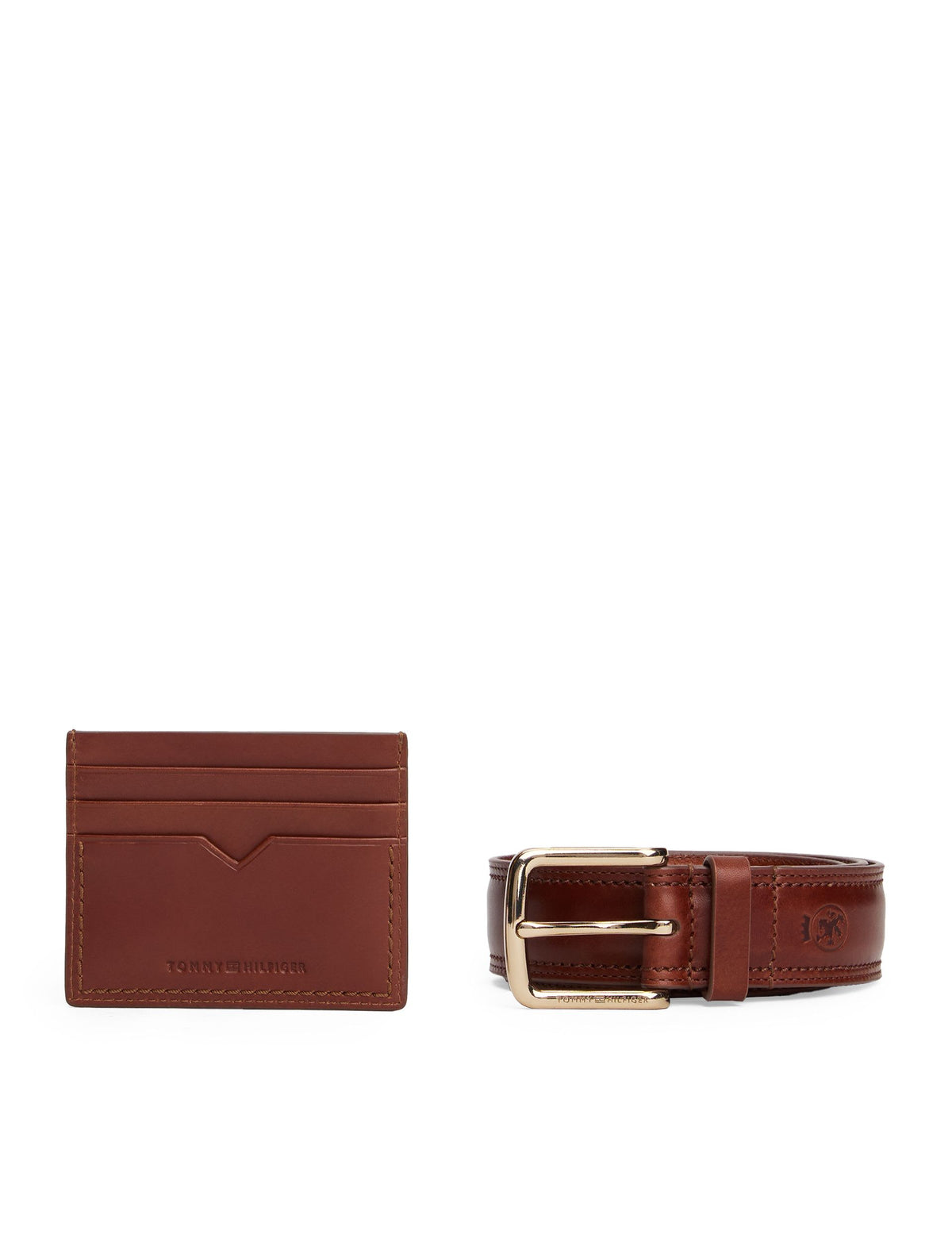 Tommy Hilfiger leather belt and card holder gift set (British brand)
