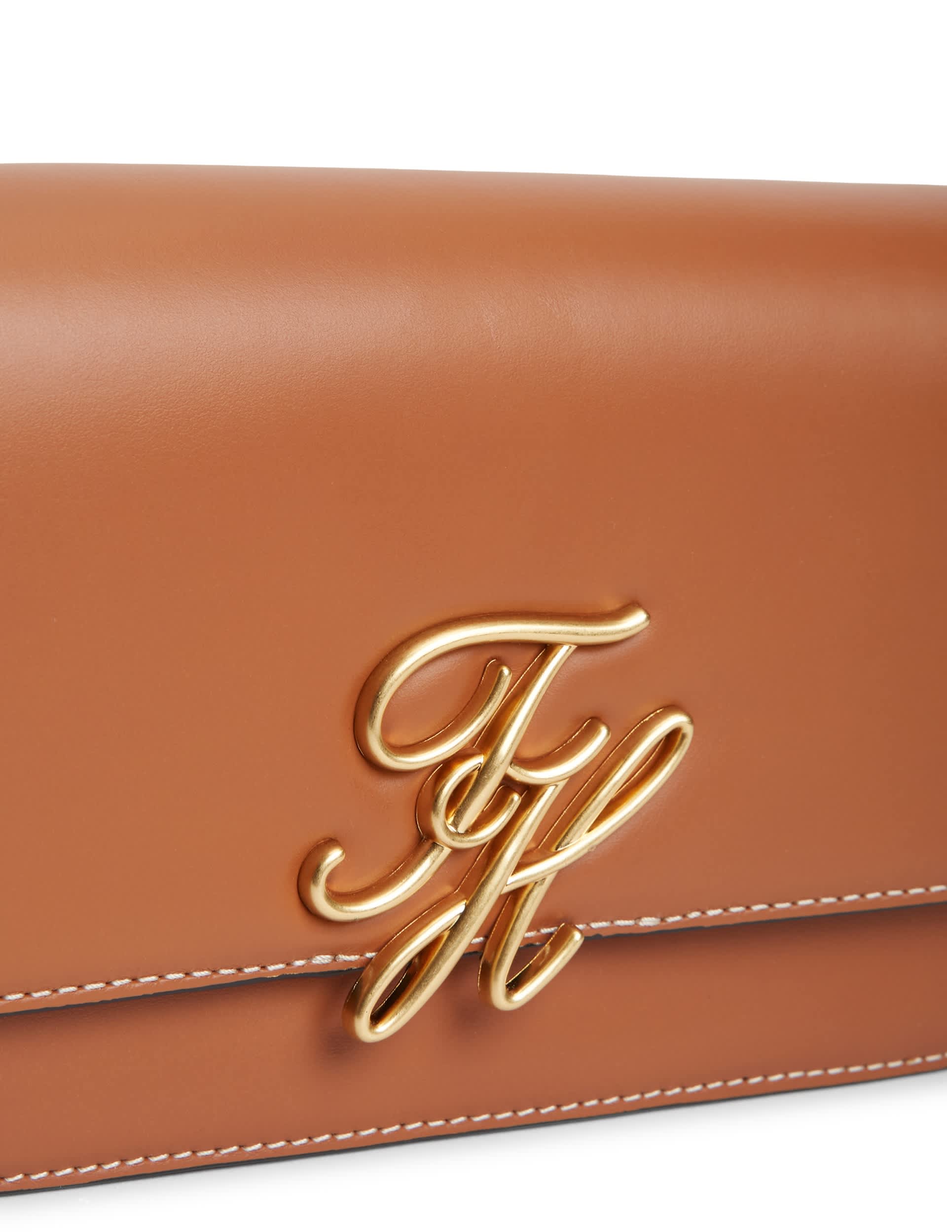 Tommy Hilfiger Script Leather cross body bag, imported from the UK