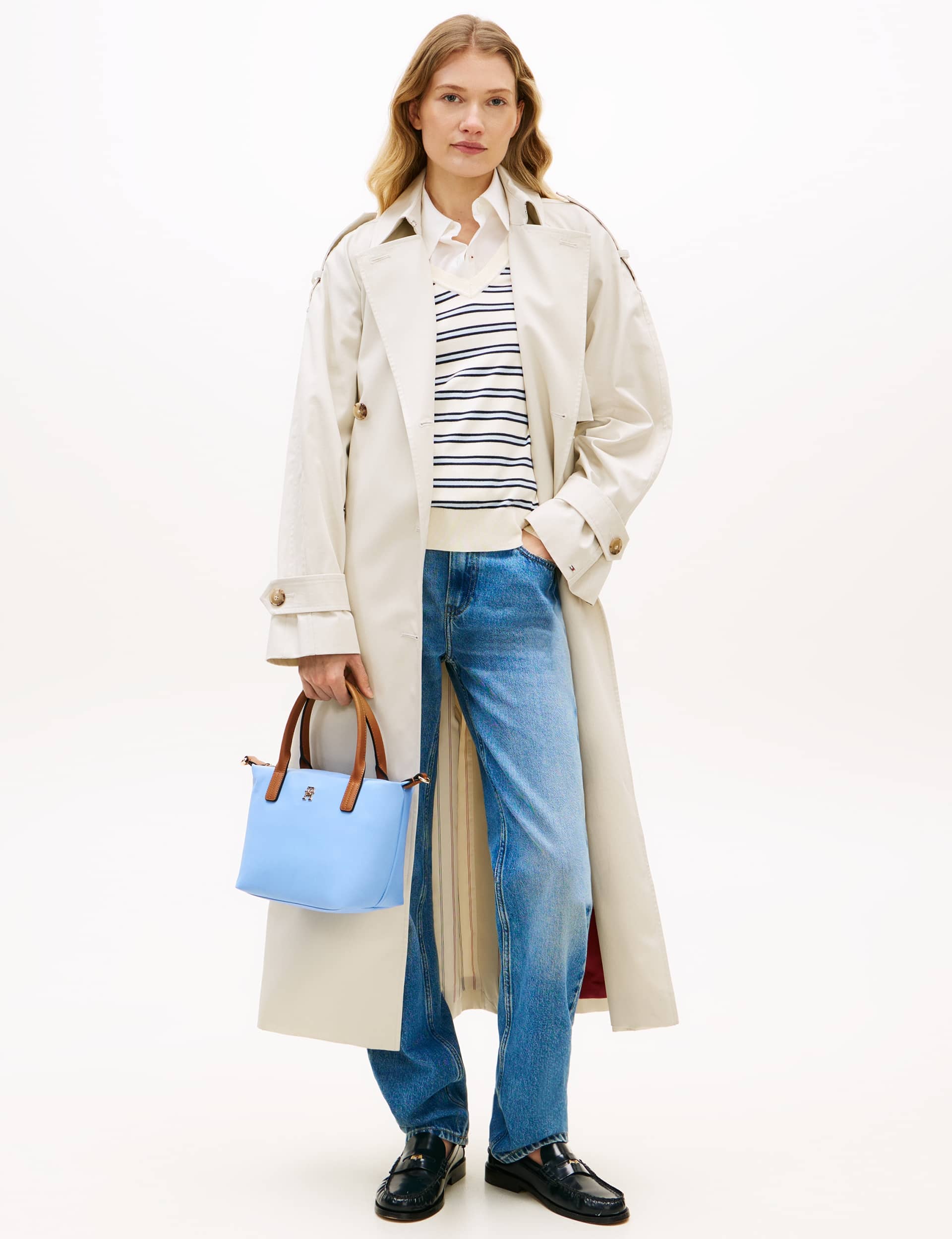 Tommy Hilfiger Popette Mini Tote Bag contrast design (British brand)