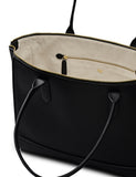 Leather Oak Street zip top tote bag in genuine leather, imported from the UK