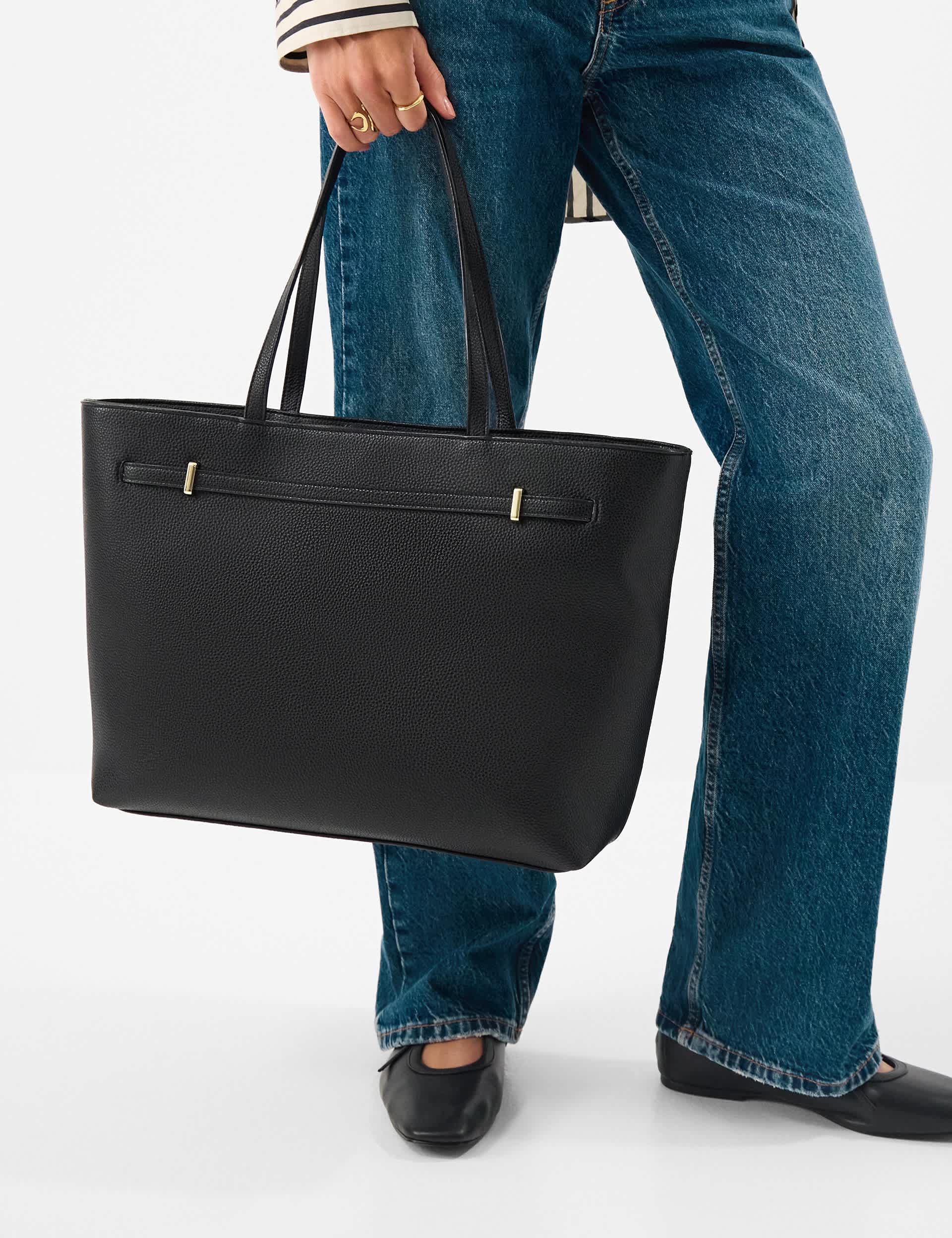 Accessorize faux leather laptop tote bag - British product