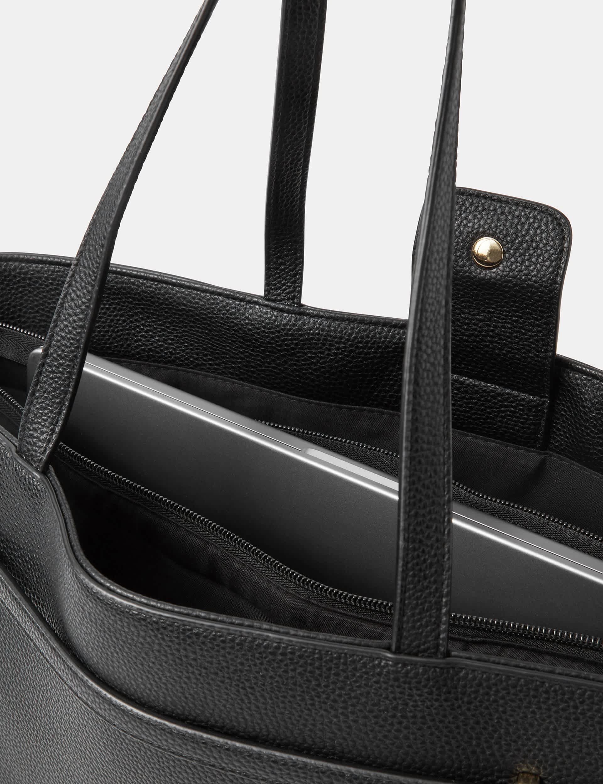 Accessorize faux leather laptop tote bag - British product