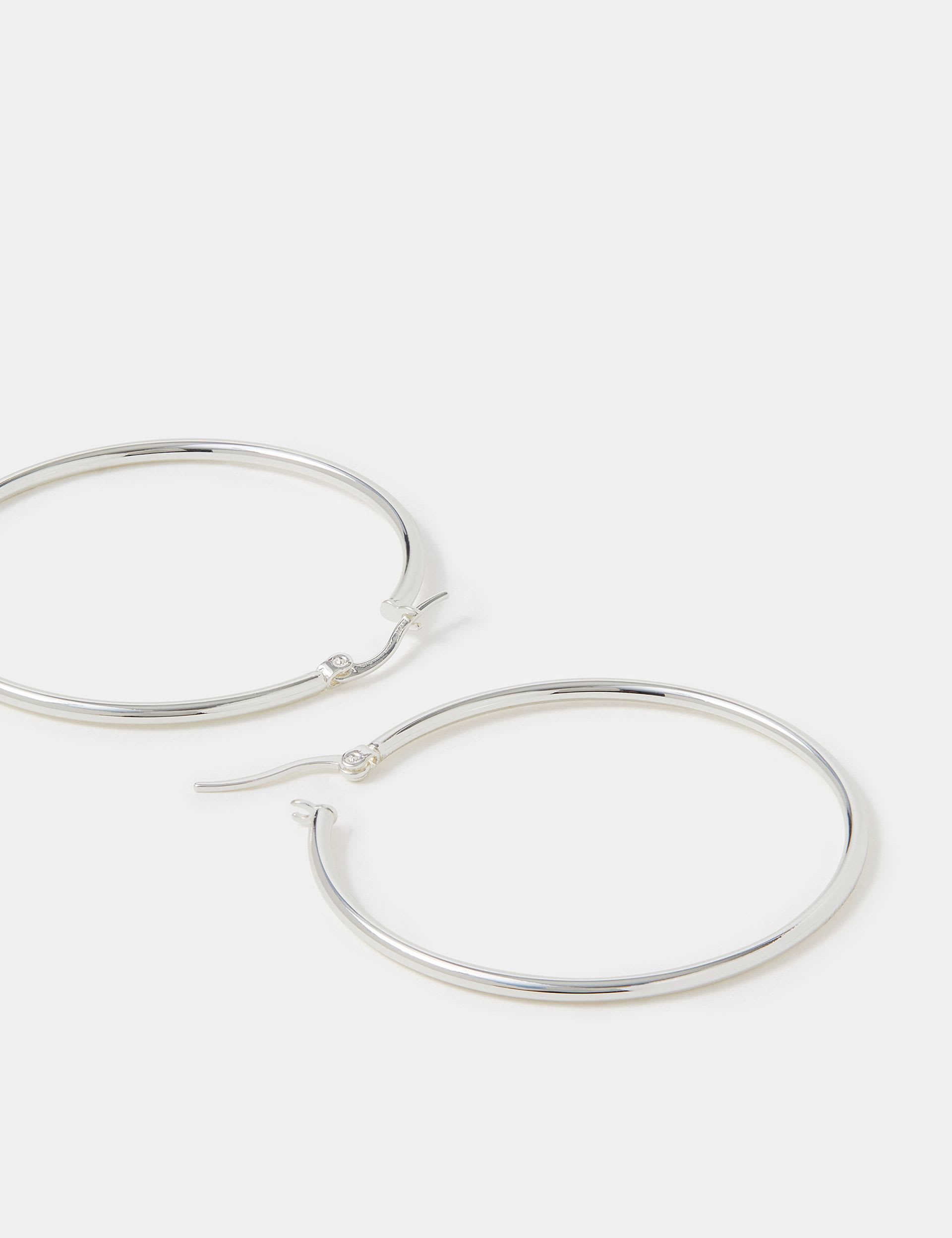 Accessorize silver hoop earrings 5cm (British brand)