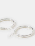 Accessorize silver plated hoop earrings 4 cm, UK version