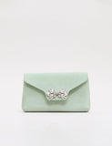 Phase Eight suede sparkle clutch bag with crystals, imported from the UK
