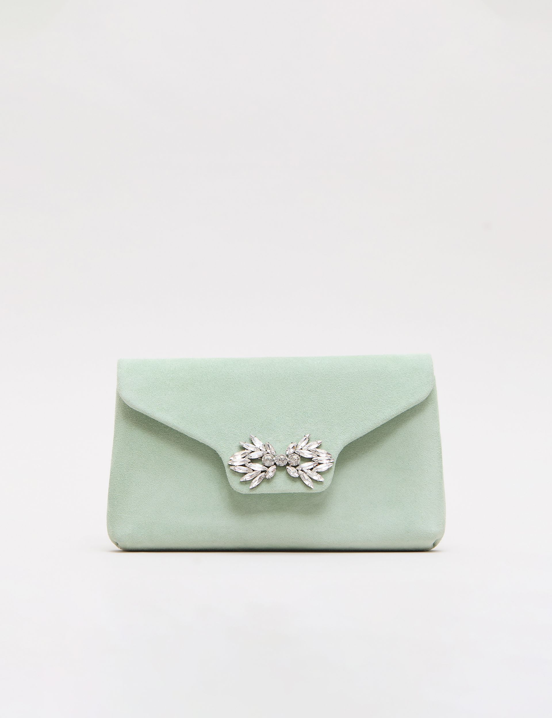 Phase Eight suede sparkle clutch bag with crystals, imported from the UK