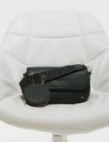 River Island cross body bag monogram print, imported from the UK