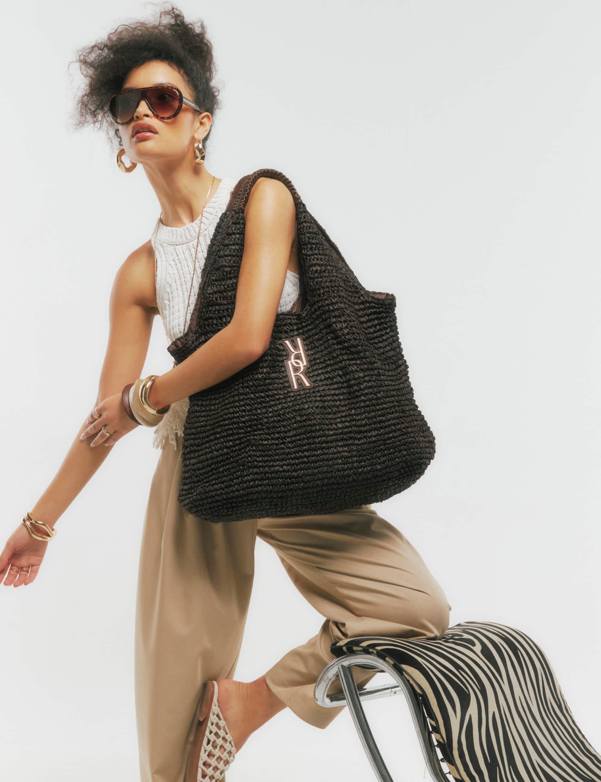 River Island raffia shoulder bag - British product