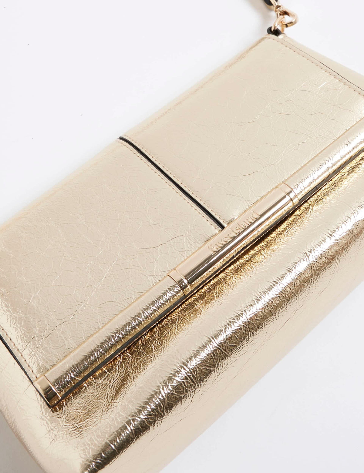 River Island Faux Leather Patent Finish Clutch Bag