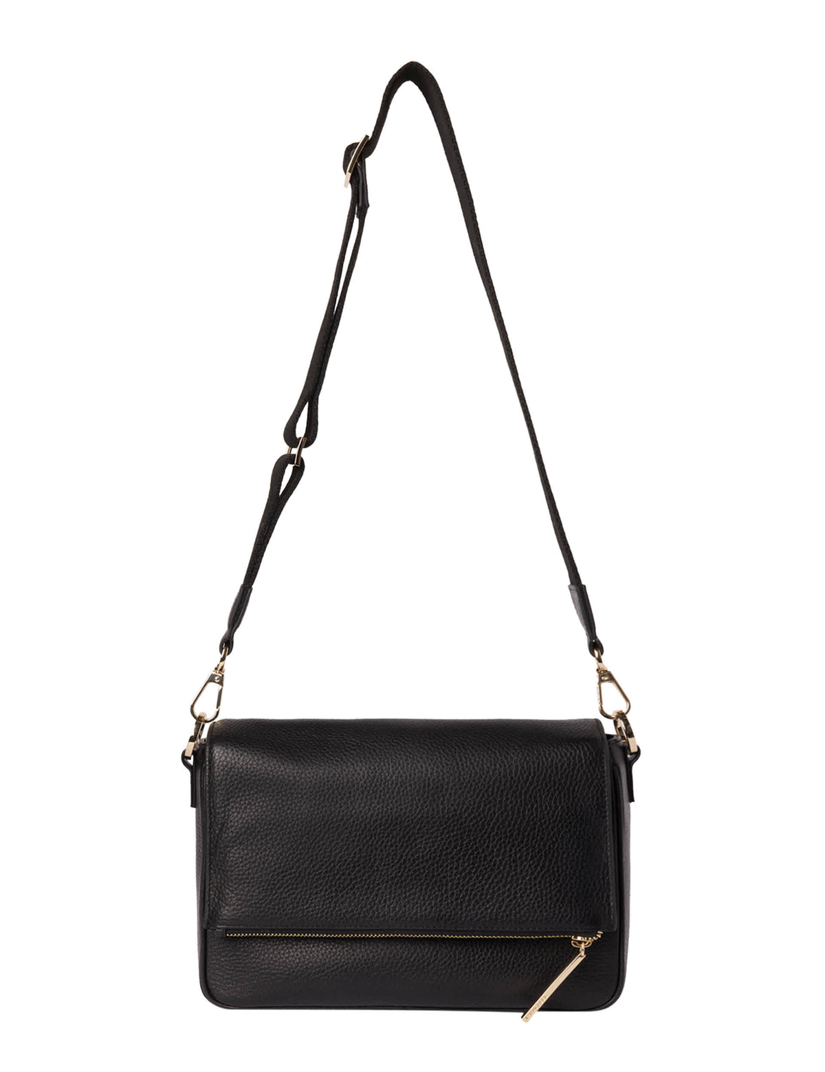 Whistles leather textured flap cross body bag, imported from the UK