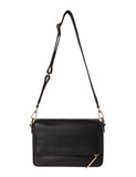 Whistles leather textured flap cross body bag, imported from the UK