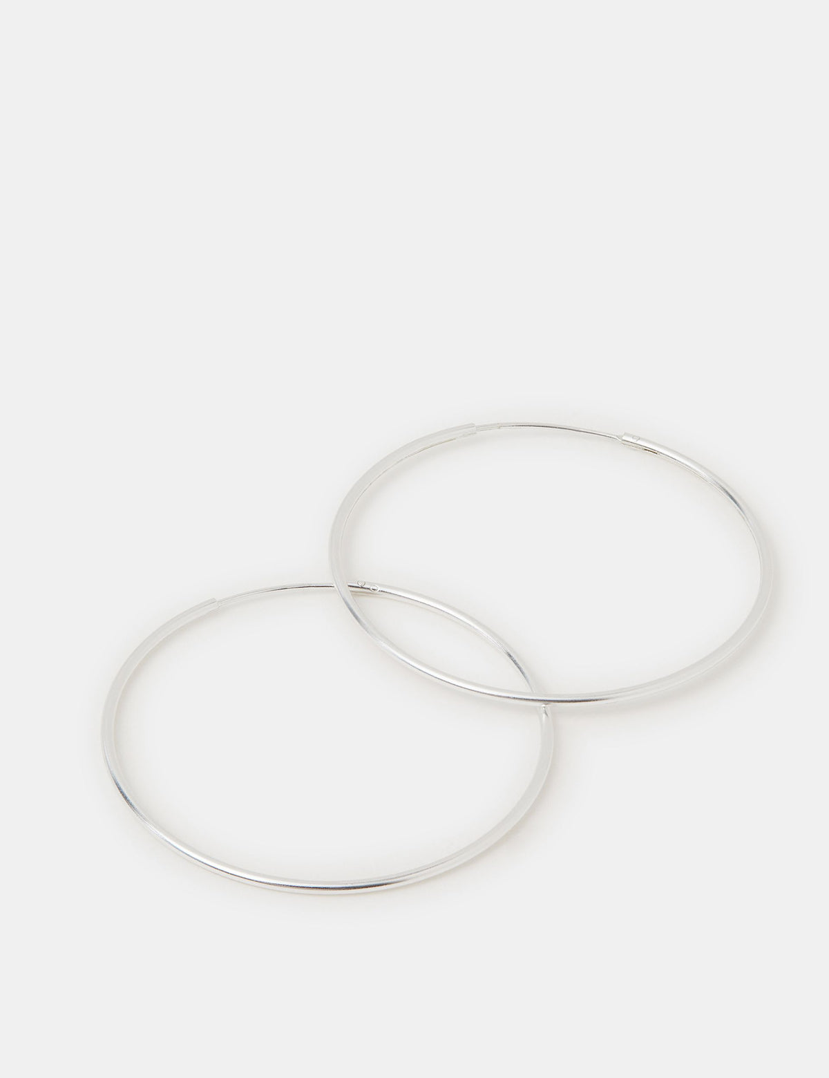 Accessorize sterling silver hoop earrings 40mm, UK version