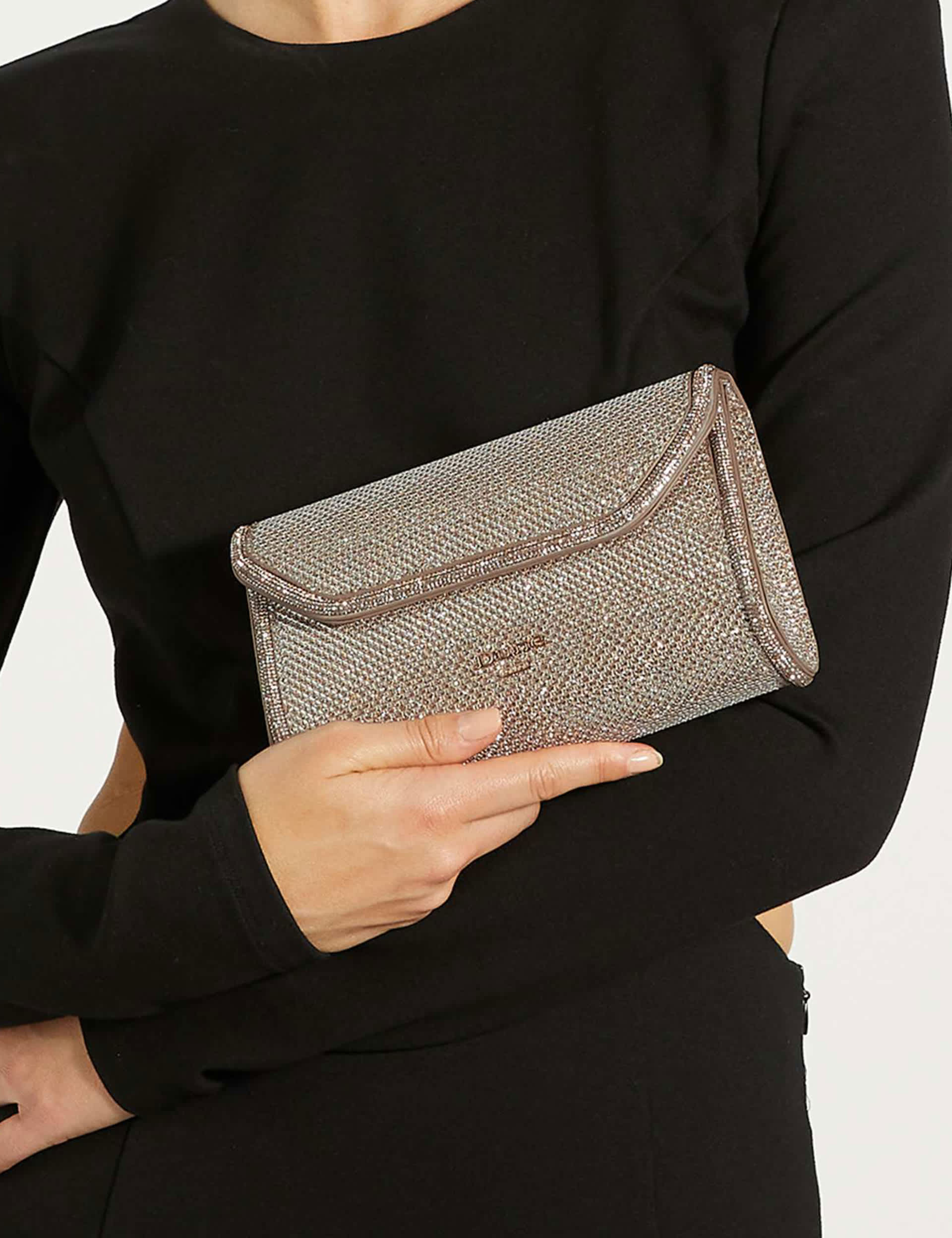 Dune London metallic clutch bag (British brand)