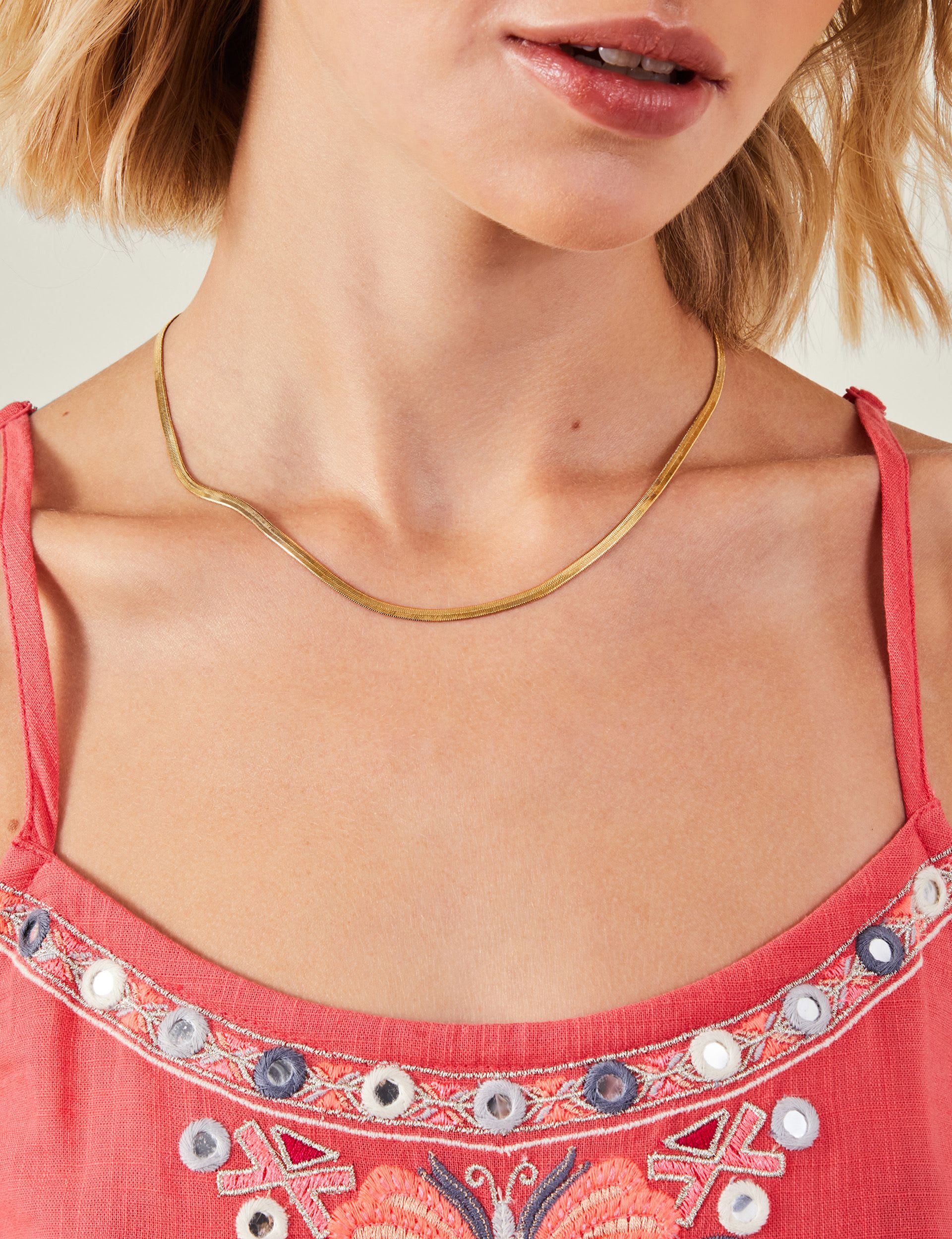 Accessorize gold plated chain necklace 40 cm - British product