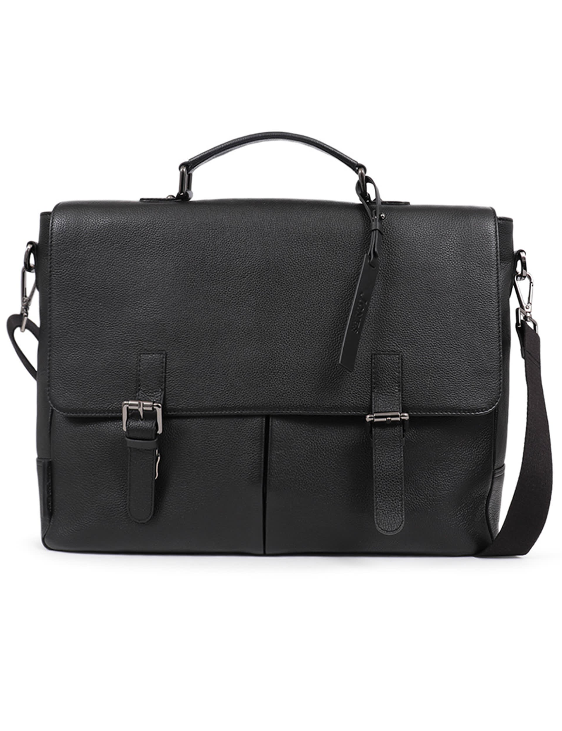Jones Bootmaker leather briefcase with padded laptop compartment - British product