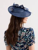 Phase Eight large bow fascinator in navy (British brand)