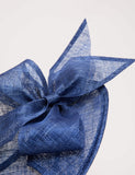 Phase Eight large bow fascinator in navy (British brand)