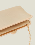 Accessorize metallic chain strap clutch bag (British brand)